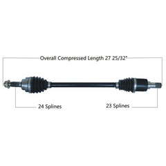 TYTANEUM Heavy Duty CV Axle for Honda Front Left - Part Number 813-0271