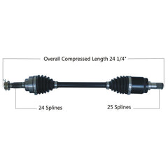 TYTANEUM Heavy Duty CV Axle for Honda Rear Left - Part 813-0273