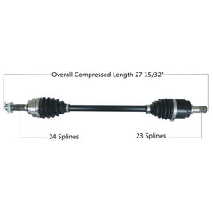 Tytaneum Heavy Duty CV Axle for Honda Rear Right - Part Number 813-0274