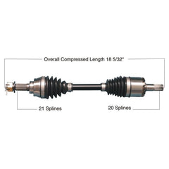 Tytaneum Heavy Duty CV Axle for Kawasaki Front Left - Part Number 813-0276