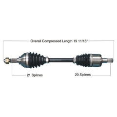 Tytaneum Heavy Duty CV Axle for Kawasaki Front Left - Part 813-0281