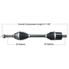 TyTANEUM Heavy Duty CV Axle for Polaris Front Left / Right - Part Number 813-0292