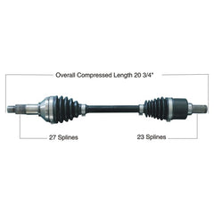 TYTANEUM Heavy Duty CV Axle for Yamaha - Rear Left/Right - Part Number 813-0344