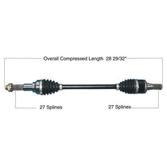 TYTANEUM Heavy Duty CV Axle for Yamaha - Rear Left/Right - Part Number 813-0347