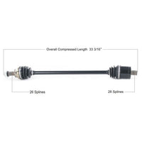 TYTANEUM OE Replacement CV Axle - Polaris Rear Left/Right (Part No: POL-7083)