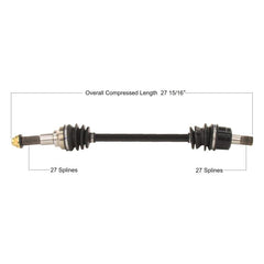 TYTANEUM OE Replacement CV Axle for Yamaha - Front Left/Right (Part Number: YAM-7039)