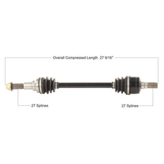 TYTANEUM OE Replacement CV Axle for Yamaha - Rear Left/Right (Part Number: YAM-7040)