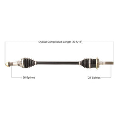 Tytaneum Heavy Duty CV Axle - Can-Am Front Right - Part CAN-6073HD