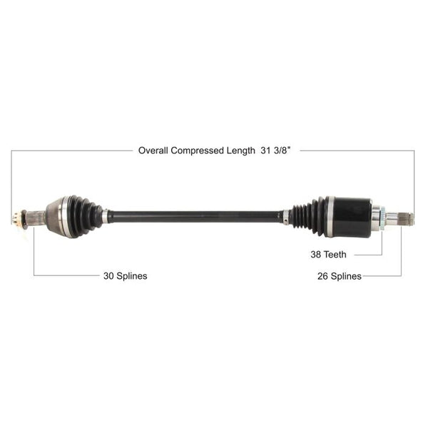 TYTANEUM Heavy Duty CV Axle for Honda - Front Left/Right (Part No. HON-6050HD)