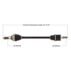 TYTANEUM Heavy Duty CV Axle for Kawasaki - Part Number KAW-6022HD