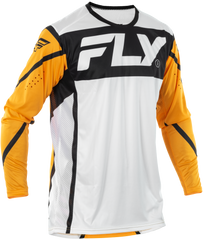 FLY RACING Lite Jersey White/Black/Mustard 2X - Performance and Comfort