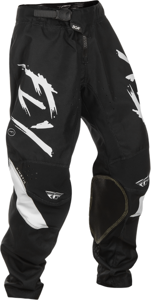 FLY RACING Youth Kinetic Stoke Pants Black/White Sz 22 - Durable and Flexible Performance Gear