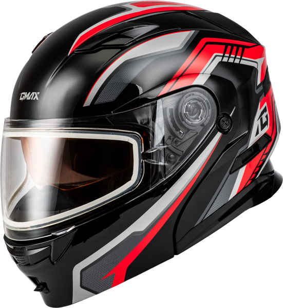 GMAX MD-01S Transistor Snow Helmet Black/Red XS