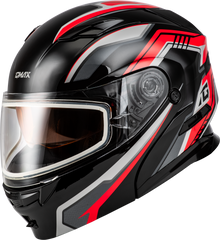 GMAX MD-01S Transistor Snow Helmet Black/Red XS