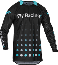 FLY RACING Evolution Dst Se Strobe Jersey Black/Electric Blue 2X