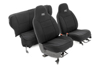 Rough Country | Seat Covers | Non Detach Headrest FR and Rear | Jeep Cherokee XJ (84-96) | 91021A
