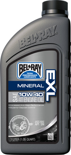 BEL-RAY EXL Mineral 4T Engine Oil 10W-40 - 1L (Part Number: 99090-B1LW)