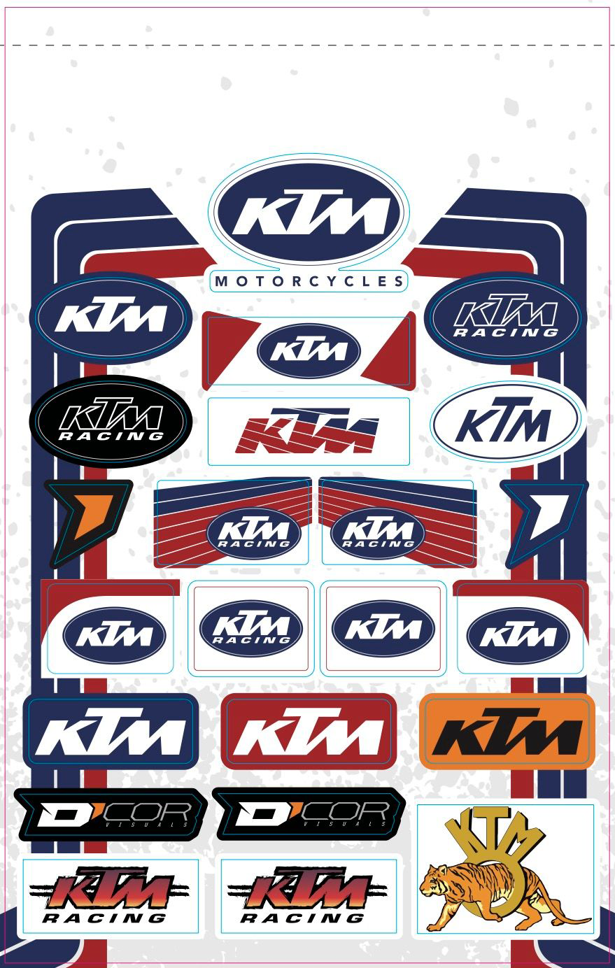 Decal Sheets Ktm