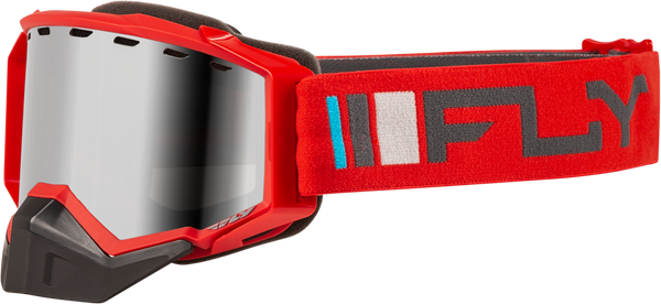 Zone Snow Goggle Red/Charcoal W/ Silver Mirror/Smoke Lens