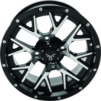 QuadBoss Barbwire 14X7 - 5+2 - 4/110 - Black Machined