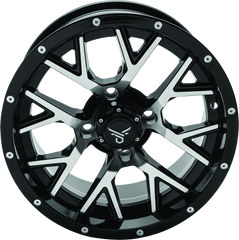 QuadBoss Barbwire 14X7 - 5+2 - 4/110 - Black Machined