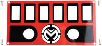 MOOSE UTILITY Dash Plate - Red 400-1209-PU for Custom Switch Installation