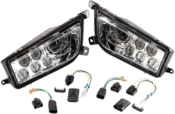 MOOSE UTILITY LED Headlight - RZR900/1000 - Clear - Part Number 100-3352-PU