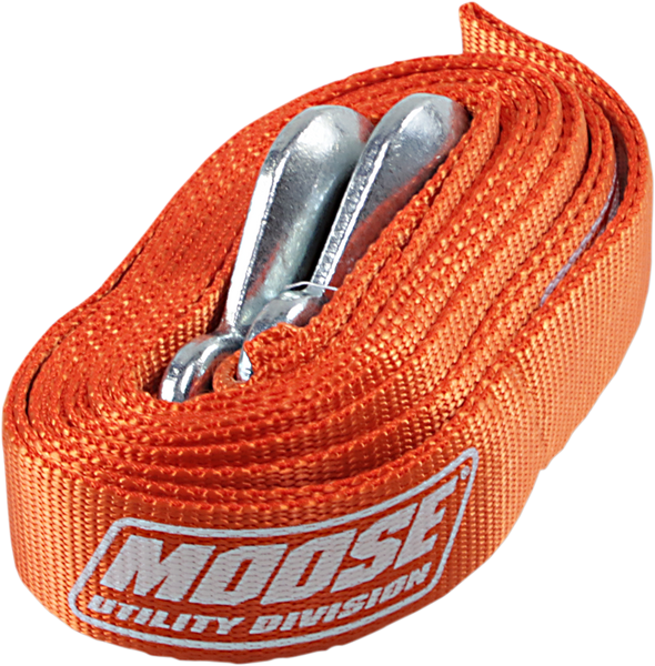 MOOSE UTILITY Tow Strap 3920-0461 - Heavy-Duty 15' Polyester Strap with Steel Hooks