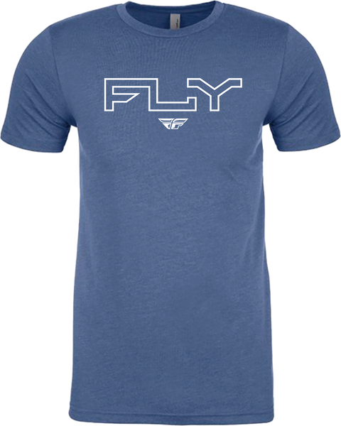 FLY RACING Fly Edge Tee Cool Blue Heather - Part Number 354-0310S