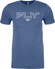 FLY RACING Fly Edge Tee Cool Blue Heather - Part Number 354-0310S