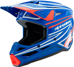 Alpinestars SM3 Youth Wurx Helmet - Blue/Red/White/Black - Part# 8302025-7312-YM