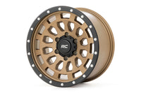 Rough Country | Rough Country 87 Series Wheel | Simulated Beadlock | Bronze/Black | 17x8.5 | 6x5.5 |+25mm | 87172512
