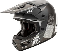 FLY RACING Kinetic Rally Helmet Matte Grey/Black/White XS - A0030611XS