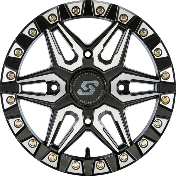 SEDONA Split 6 Beadlock Wheel A72M-56037+38S - 15x6, 4/137, Black/Machined