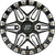 SEDONA Split 6 Beadlock Wheel A72M-56037+38S - 15x6, 4/137, Black/Machined