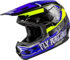 FLY RACING Youth Kinetic Scorched Helmet Black/Grey Md/Lg - A0030629YM