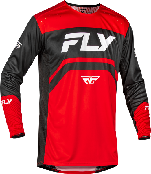 FLY RACING 378-054L Red/Black/White Long Sleeve Bicycle Jersey - Large