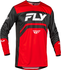 FLY RACING 378-054L Red/Black/White Long Sleeve Bicycle Jersey - Large