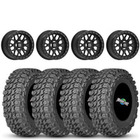 Valor V07 Beadlock 15x7 Satin Black 5+2 4/137 on Gladiator X Comp 10 Ply 35x10-15