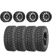 Valor Offroad V09 SATIN BLACK beadlock on Quadboss QBT846