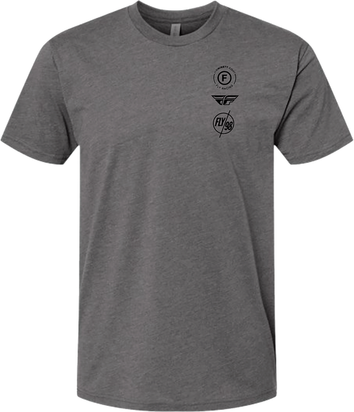 FLY RACING Atom Tee Gunmetal Heather 2X - Premium Comfort