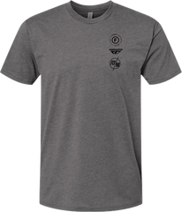 FLY RACING Atom Tee Gunmetal Heather 2X - Premium Comfort