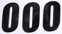 D-COR Number 0 Black 4" Vinyl Decal - Part Number 45-24-0