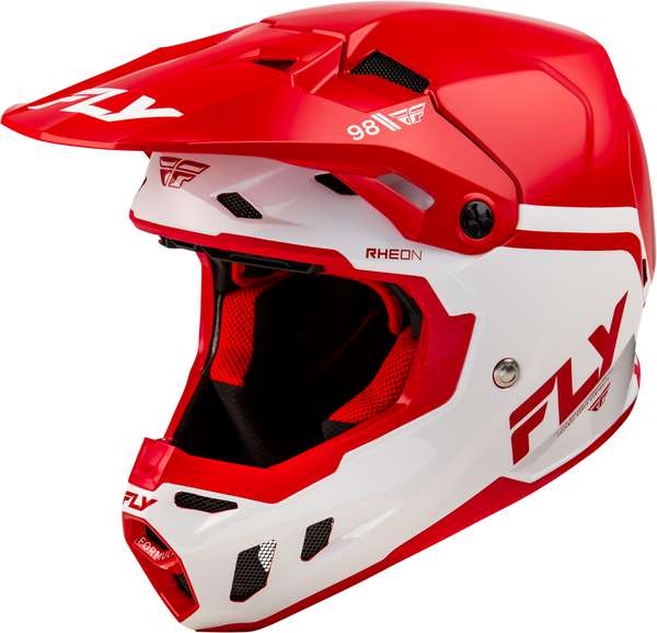 FLY RACING Formula Cc Objective Helmet Red/White MD - ECE/DOT Approved