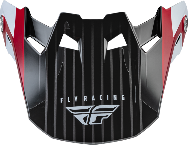 FLY RACING Formula Carbon Prime Visor Red/White/Red - Part Number 73-47103L