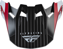 FLY RACING Formula Carbon Prime Visor Red/White/Red - Part Number 73-47103L