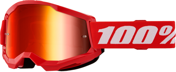 100-PERCENT Strata 2 Junior Goggle with Red Mirror Red Lens - Part Number 50032-00012