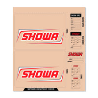 Showa Decal Kit Red Showa Fork/Shock/Eng Spec