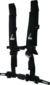 DragonFire Racing Harness H-Style- 4-Point- EZ-Adjust- 2in Buckle- Black