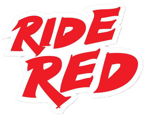 D-COR Ride Red Decal 4" - Part Number 40-10-203